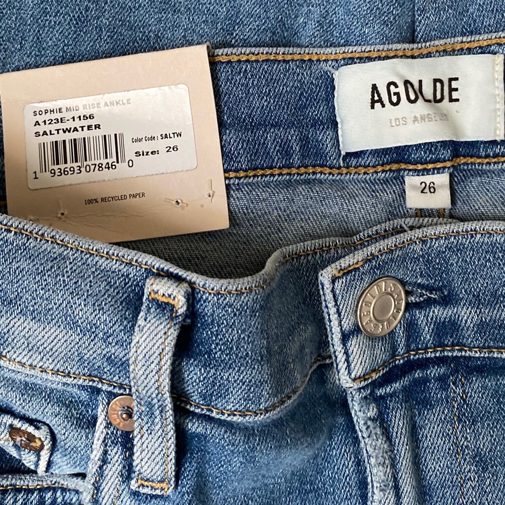 Agolde Sophie Mid Rise Ankle Saltwater